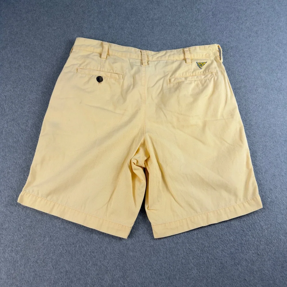 Reed Edward Summer Wash Chino Shorts Yellow Mens 34 Preppy Cotton Twill 9.5in